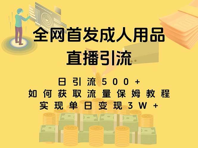 最新全网独创首发，成人用品直播引流获客暴力玩法，单日变现3w保姆级教程阿朗网创吧-网创项目资源站-副业项目-创业项目-搞钱项目阿朗网创吧