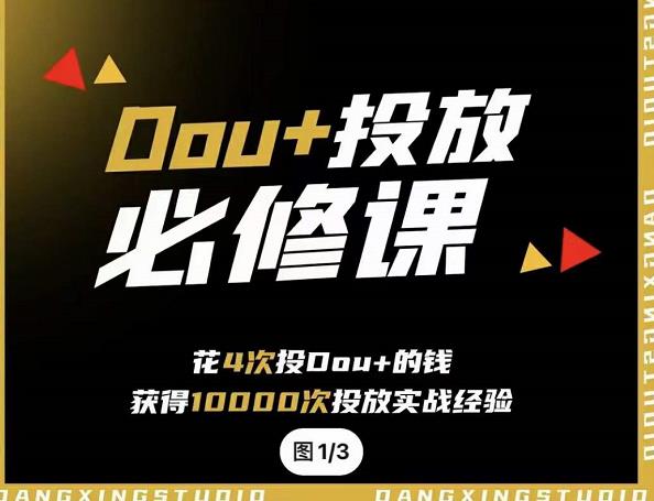代同学DOU+投放训练营，用付费流量撬动大额自然流量，过得超额变现转化阿朗网创吧-网创项目资源站-副业项目-创业项目-搞钱项目阿朗网创吧