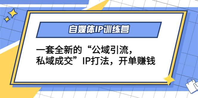 自媒体IP训练营(12+13期)一套全新的“公域引流，私域成交”IP打法阿朗网创吧-网创项目资源站-副业项目-创业项目-搞钱项目阿朗网创吧