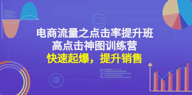 电商流量之点击率提升班+高点击神图训练营：快速起爆，提升销售阿朗网创吧-网创项目资源站-副业项目-创业项目-搞钱项目阿朗网创吧
