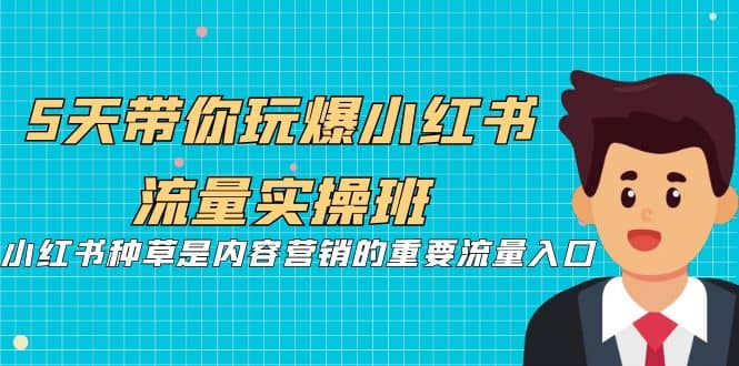 5天带你玩爆小红书流量实操班，小红书种草是内容营销的重要流量入口阿朗网创吧-网创项目资源站-副业项目-创业项目-搞钱项目阿朗网创吧