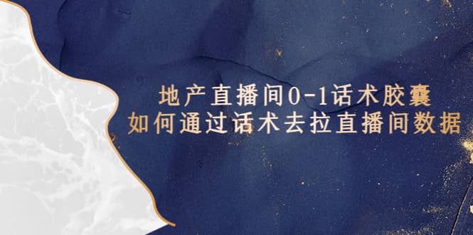 地产-直播间0-1话术胶囊，知道怎么通过话术去拉直播间数据阿朗网创吧-网创项目资源站-副业项目-创业项目-搞钱项目阿朗网创吧