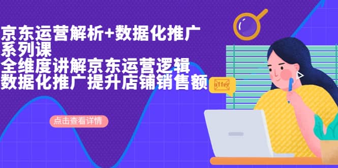 京东运营解析与数据化推广系列课，全维度讲解京东运营逻辑+数据化推广提升店铺销售额阿朗网创吧-网创项目资源站-副业项目-创业项目-搞钱项目阿朗网创吧
