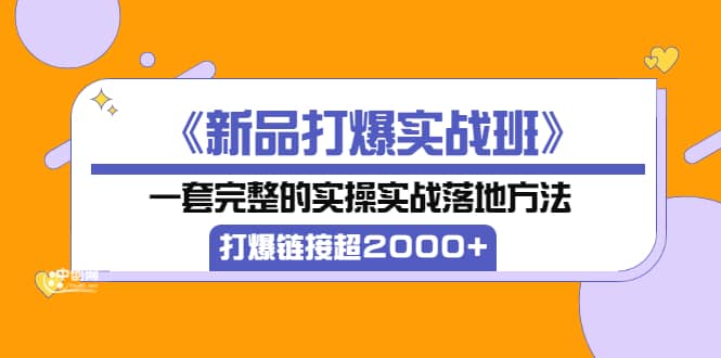 《新品打爆实战班》一套完整的实操实战落地方法，打爆链接超2000+（38节课)阿朗网创吧-网创项目资源站-副业项目-创业项目-搞钱项目阿朗网创吧