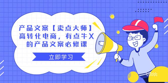 产品文案【卖点大师】高转化电商，有点牛X的 产品文案必修课阿朗网创吧-网创项目资源站-副业项目-创业项目-搞钱项目阿朗网创吧