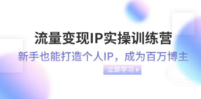流量变现-IP实操训练营：新手也能打造个人IP，成为百万博主（46节课）网创吧-网创项目资源站-副业项目-创业项目-搞钱项目阿朗网创吧