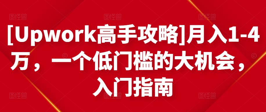 月入1-4万，一个低门槛的大机会，入门指南阿朗网创吧-网创项目资源站-副业项目-创业项目-搞钱项目阿朗网创吧