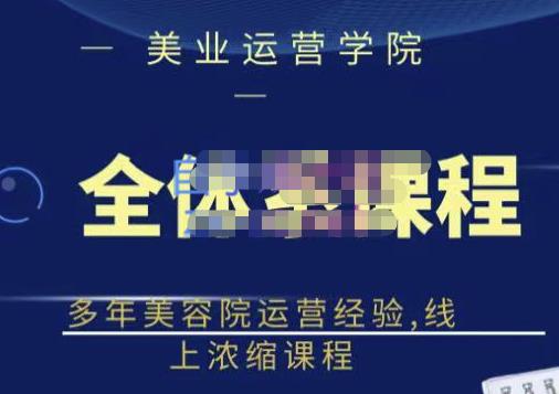 网红美容院全套营销落地课程，多年美容院运营经验，线上浓缩课程阿朗网创吧-网创项目资源站-副业项目-创业项目-搞钱项目阿朗网创吧
