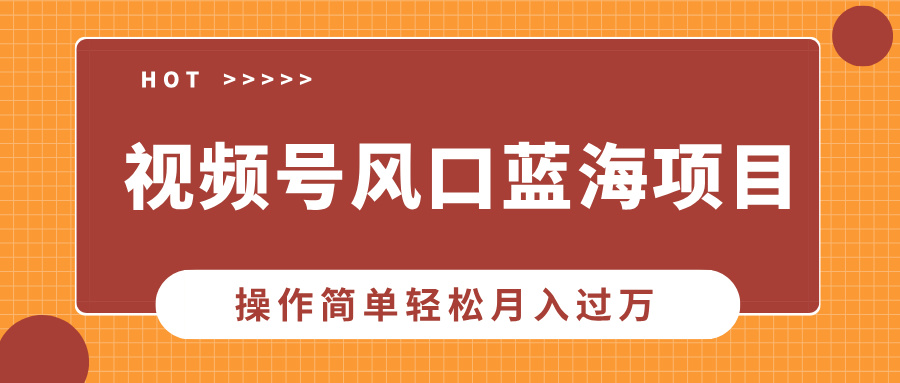视频号风口蓝海项目，中老年人的流量密码，操作简单轻松月入过万阿朗网创吧-网创项目资源站-副业项目-创业项目-搞钱项目阿朗网创吧