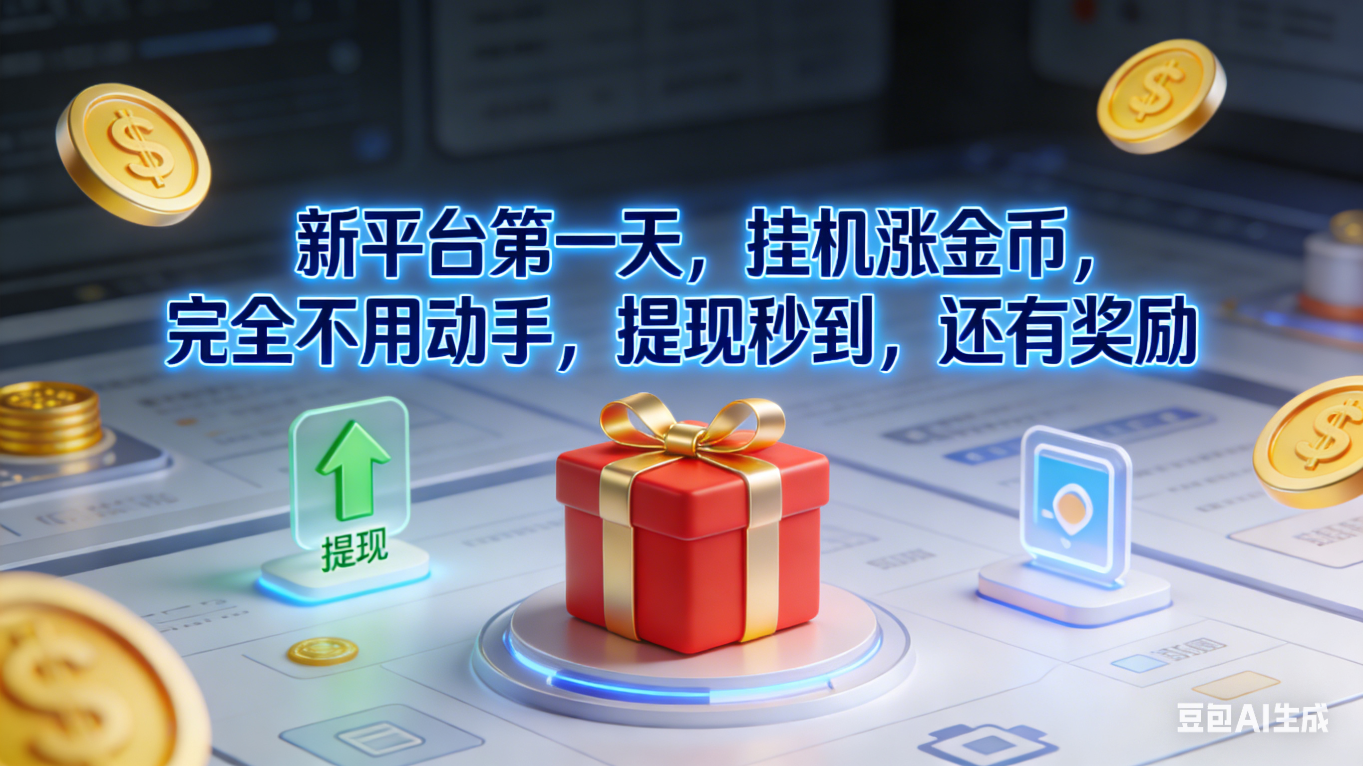 新平台第一天，挂机涨金币，完全不用动手，提现秒到，还有奖励阿朗网创吧-网创项目资源站-副业项目-创业项目-搞钱项目阿朗网创吧